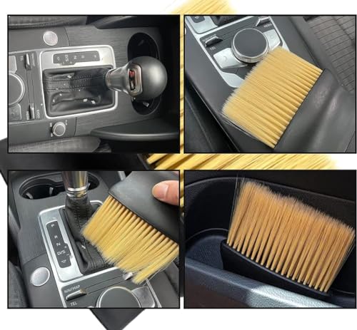Image of NAREVAL Car Interior Cleaning Brush Scratch Free Car Duster Car Interior AC Vents Cleaning Brush Soft Duster Interior Cleaning Dusting Tool for Automotive Accessory Car (Medium Size Brush N1)