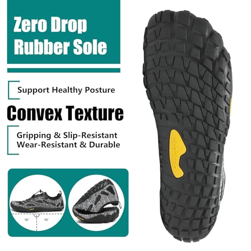 Image of SAGUARO Womens Mens Barefoot Shoes Minimalist Trail Runner Wide Toe Box Zero Drop Outdoor Cross Training Shoe