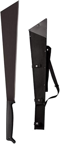 Cold Steel - Machete táctico multiusos con vaina, ideal para limpiar cepillo, supervivencia, campamento y actividades al aire libre, Negro, talla