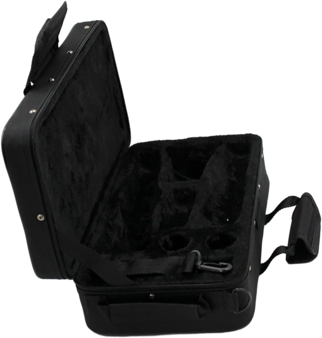 SHOWERORO Black Oxford Cloth Clarinet Case Shoulder Bag Storage Bag for Clarinet Carrying Case