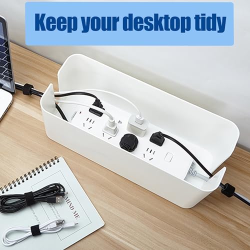 Kofebe Cable Tidy Box, Cable Storage Box, ABS Material for Hiding Messy Cables Headphone Desktop Cable Organizer Box - Image 3