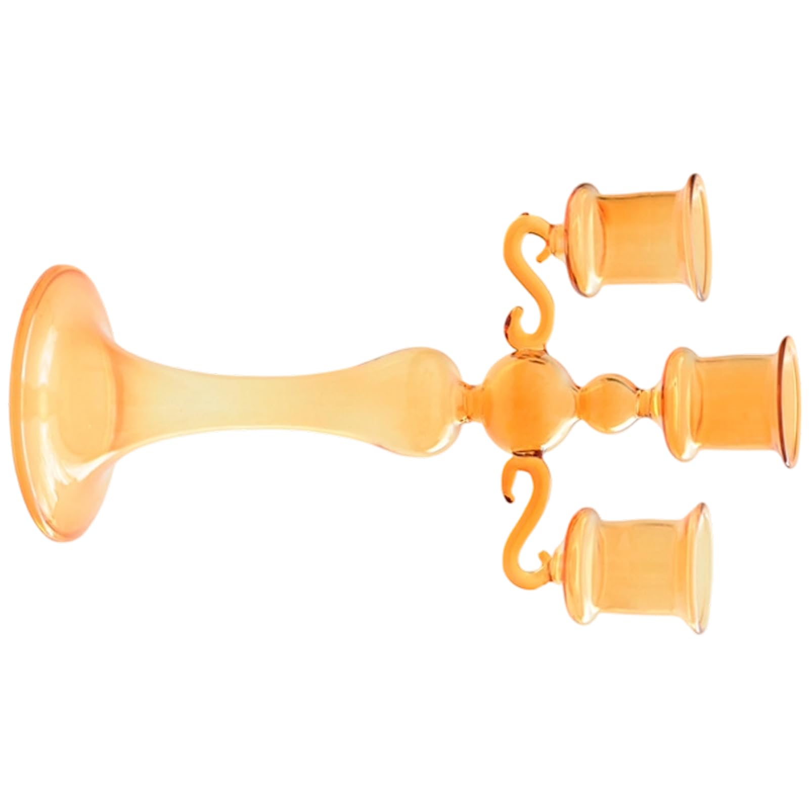 Retro Candlestick Holders Glass Taper Decorative Stands 3 Arms Candelabra for Home Decorations Glass Taper