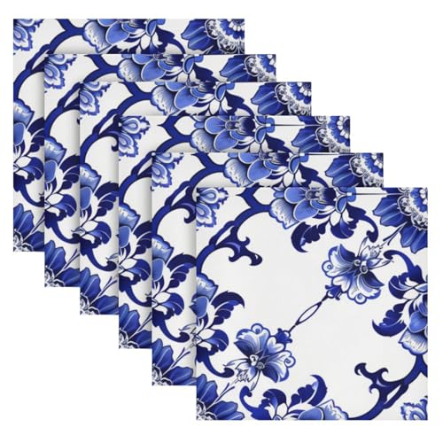 Servilletas de tela multicolor 20x20 in pack x6 miniatura 2