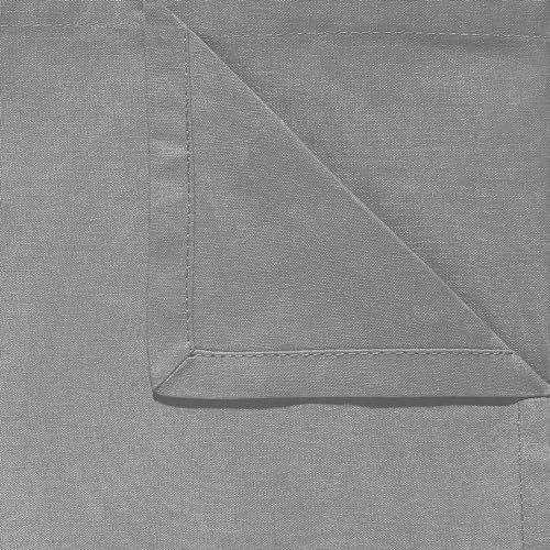 REDBEST Mitteldecke, Tischdecke Uni Seattle, 100% Baumwolle grau Größe 100x100 cm - Robustes, glattes Gewebe, mit hochwertigem Kuvertsaum – Ansicht 5