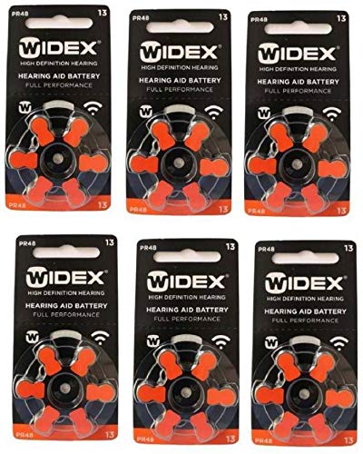 hearing aid battery Size 13 (PR48) (6 Packets = 36 batteries)