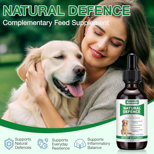 Antibiotika für Hunde-60ml,Hund Antibiotika,Natürliche Antibiotika für Hunde,juckende Haut Relief,Unterstützt Allergie Relief,Hund Antibiotika für Haut-Infektion-Bacon Flavor