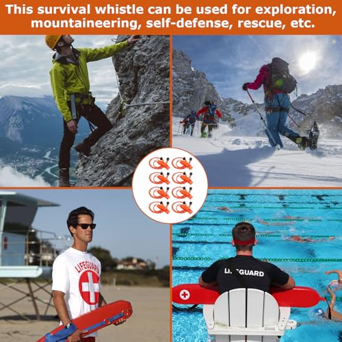 Gyinere 8 Pack Marine Whistle Coast Guard Approved,Boat Whistle,Whistle Emergency,Kayak Whistle,Safety Whistle,Survival Whistle,for Kayak Life Jacket, Boating, Fishing Boat, Camping, Hiking