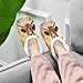 ALAZA Cow Butterfly Flower House Fleece Slippers Comfy Bedroom Shoes Anti-Slip for Women US 7-8
