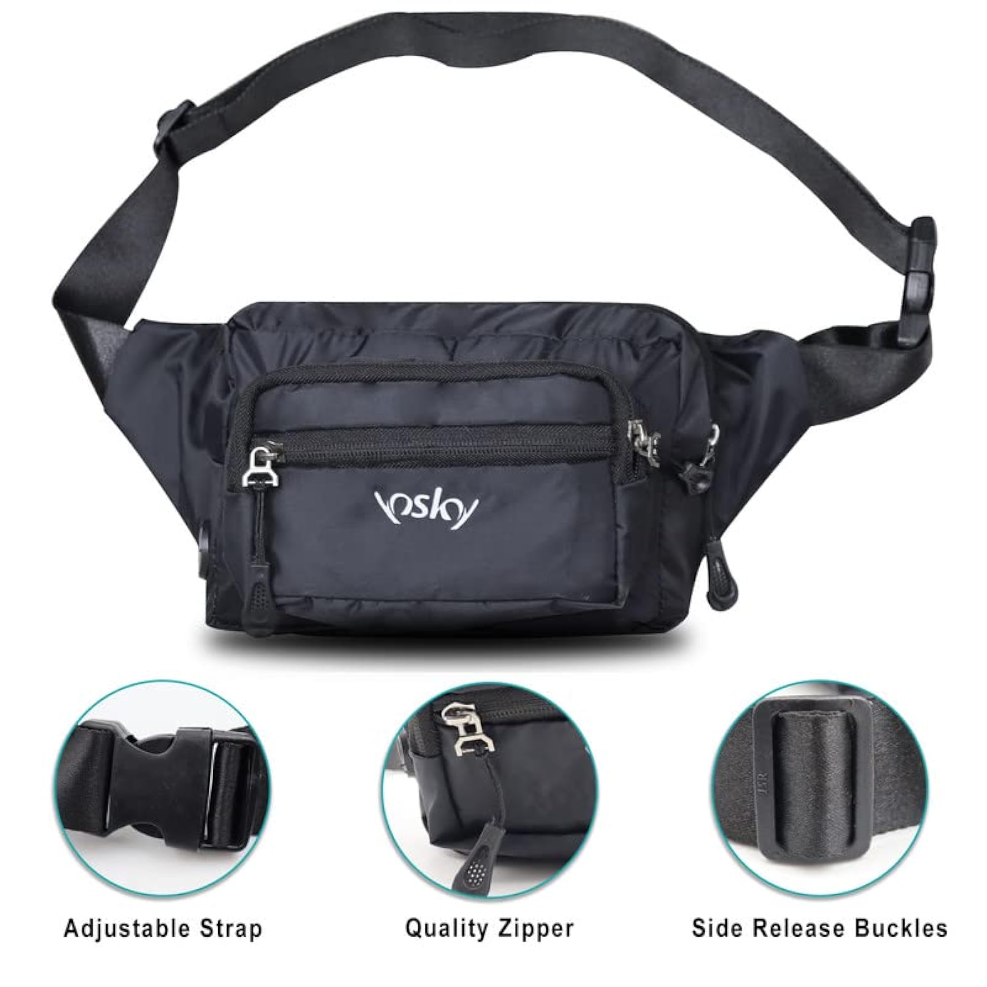 Fashion Polyester Fanny Pack with Adjustable Belt