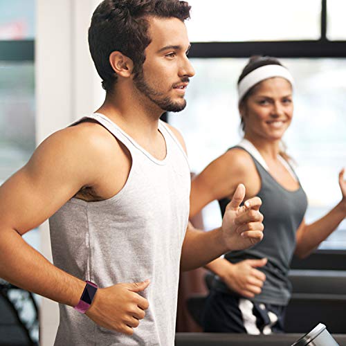 Image of Tobfit Watch Strap Compatible with Fitbit Charge 4 / Fitbit Charge 3 (Watch Not Included), Removable Soft Belts for Charge 3 /4 Wristband, Smartwatch Band for Men & Women (S,Burgundy Red)
