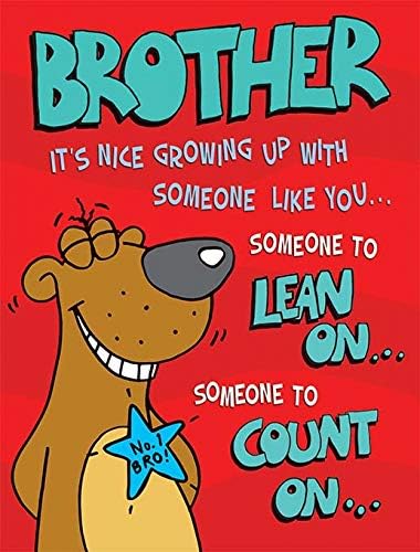 Piccadilly Greetings Humour Birthday Card Brother -,red|black|oak|green|orange - 8 x 6 inches