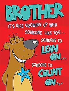 Piccadilly Greetings Humour Birthday Card Brother -,red|black|oak|green|orange - 8 x 6 inches