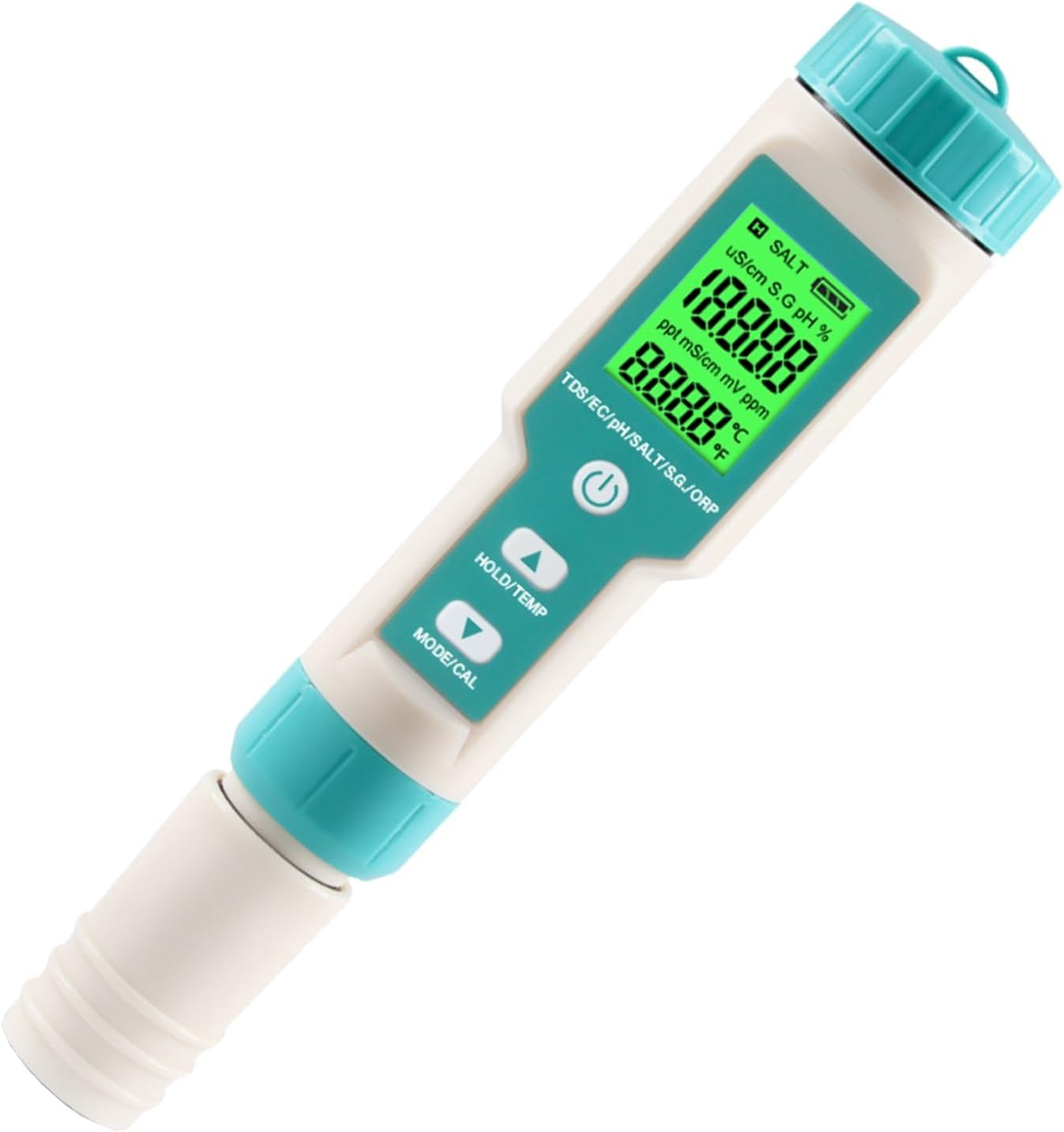 Pool Salt Tester PH Meter Salinity Meter and PH Tester PPM EC Meter with LCD Screen 7 in 1- Salt PH TDS EC Meter for Saltwater Pool, Hot Tubs, Spas, Aquarium, Hydroponics System, Home Brew