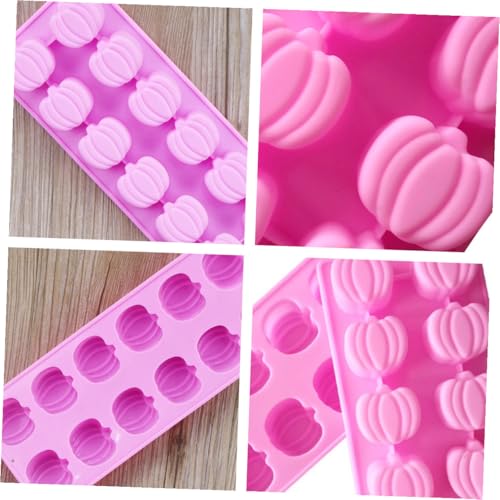 Moldes de silicona para cubitos de hielo de calabaza Halloween 3 piezas miniatura 2