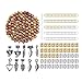 Produktbild F Fityle 300 Stück Metallperle Spacer Charms Dreadlocks Perlen Holzperlen Flechten Haar-Perlen Haaarschmuck