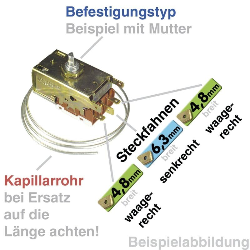 LUTH Premium Profi Parts Thermostat Atea A13-0447 kompatibel mit Whirlpool 481228238188 für Kühlschrank Kühlgefrierkombination