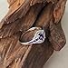 Sumeror Flawless Love Blue Sapphire Promise Ring, 925 Sterling Silver Engagement Ring with Lab-Created Sapphire, Pure & Perfect Symbol of Eternal Commitment (Ruby, 9)