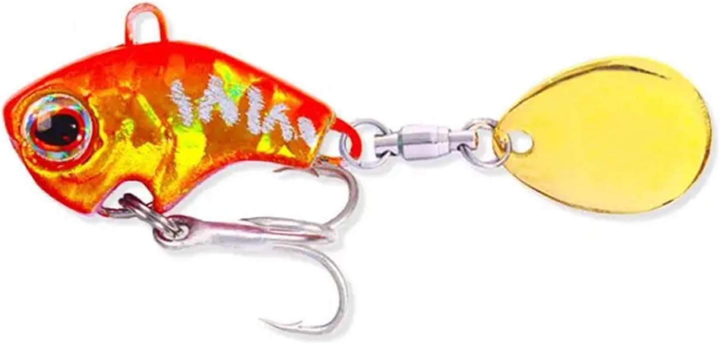 Rotating Metal Vibration Bait 9g 14g 16g Spinner Sinking Spoon Pin Crankbait Sequins Baits Fishing Tackle