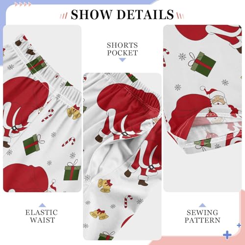 CaTaKu Boys Cute Santa Claus Candies Pants for Boys Girls Wide Leg Sweatpants Kids Long Bottoms with Pockets Size 6-14Y4