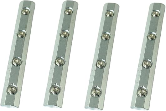 4 Sets European Standard Profile Connector 1515 Series Aluminum Profile Straight Connector with M4 Screw Bracket Fastener for CNC Routers 3D Printers Aluminum Extrusion Profile Joint Parts