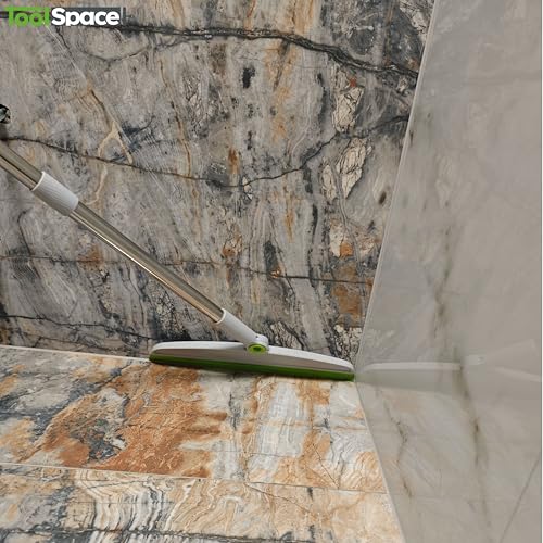 ToolSpace Bodenscheuerbürste 127 cm Teleskopgriff, 2er Set: Schabbürste und Bodenschrubber Steife Borsten Duschschrubber Reinigung von Terrasse Bad Garage Küche Wanne Teppiche Fugenbürste Bodenschaber