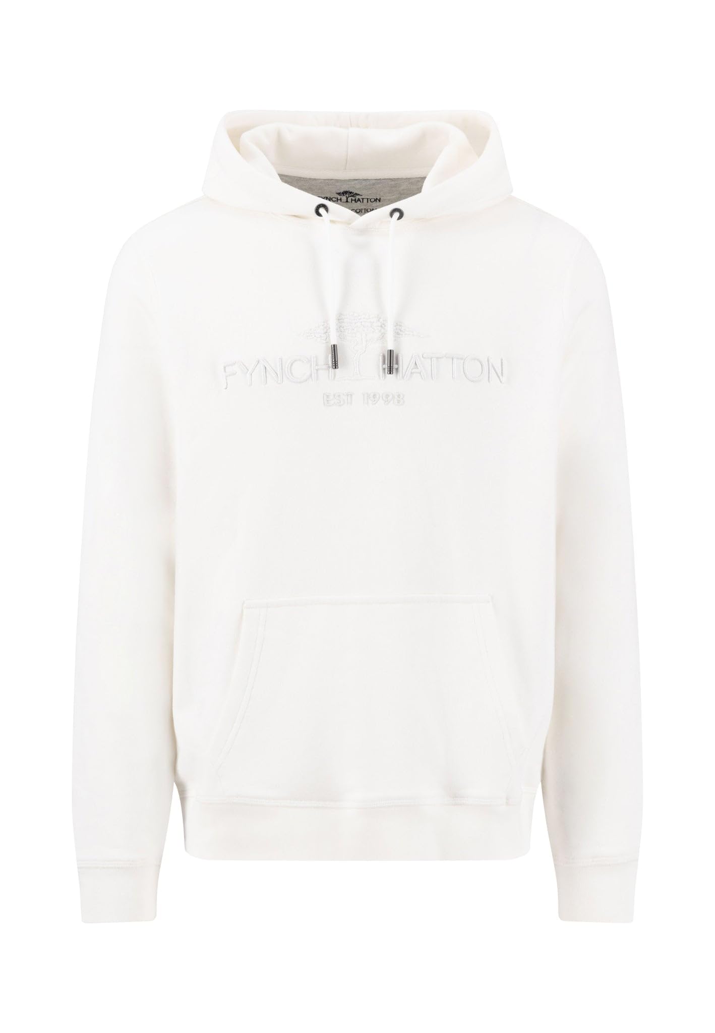FYNCH-HATTON Hoodie aus Baumwolle mit Logoprägung new Offwhite/XL