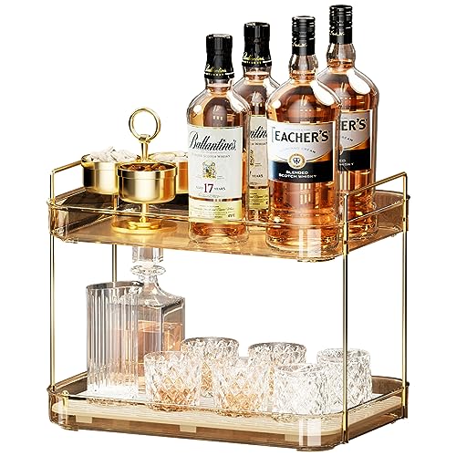 Seoneiro Whiskey Tray, Glass Cup Rack, Mug Holder, Coffee Cup Organizer, Bathroom Countertop Organizer With Drain Board, Wine Glass Decorative Holder, Food Tray, Kitchen Spice Rack