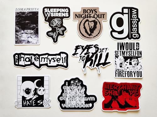 Screamo/Emo Sticker Pack (10 Stickers) Set 3 Post Hardcore Metalcore Alternative Indie pop Melodic Heavy Rock Vinyl Decal Water Resistant Album Art Emotional Hardcore alt Rock skramz emoviolence image 4