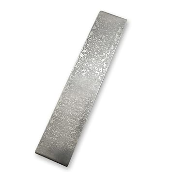 Ubersweet Damascus Steel Billet Patterned Steel Cutter Embryo Forging Materials Quenched Smoothed for Cutter DIY Multipurpose Material-KUAW
