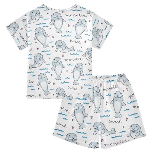 Cartoon Dinosaur Bones Short Pajama Sets Cotton Sleepwear Soft Two Piece Top and Bottom Nightwear PJS 5-14T2