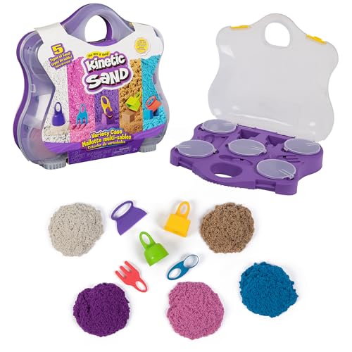 Kinetic Sand Étui de variété sable de plage et néon 0,9 kg avec 5 outils