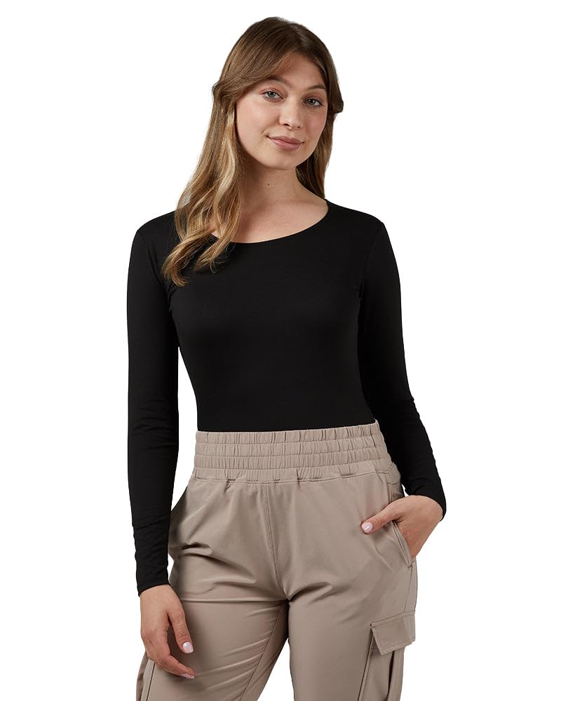 32 Degrees Heat Womens Lightweight Baselayer Scoop Top Thermal Long Sleeve Shirt for Cold Weather