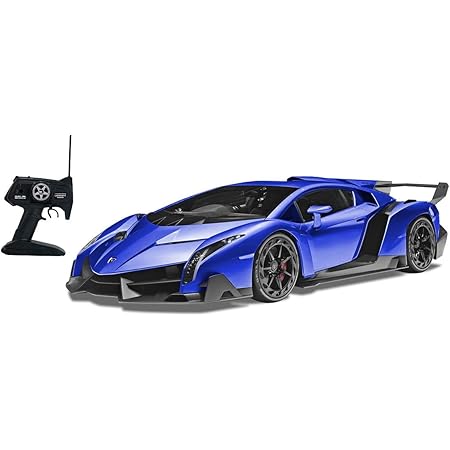 Amazon 1 10 Rc ランボルギーニ ヴェネーノ ブルーケーラム ラジコン ドローン 通販