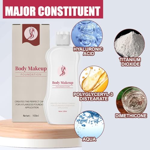 Body Makeup Foundation Best – Crème Correctrice pour le Corps, Natural Body Makeup Foundation pour un Teint Clair et Uniforme, Cover Blemishes, Scars, Tattoos – Image 4