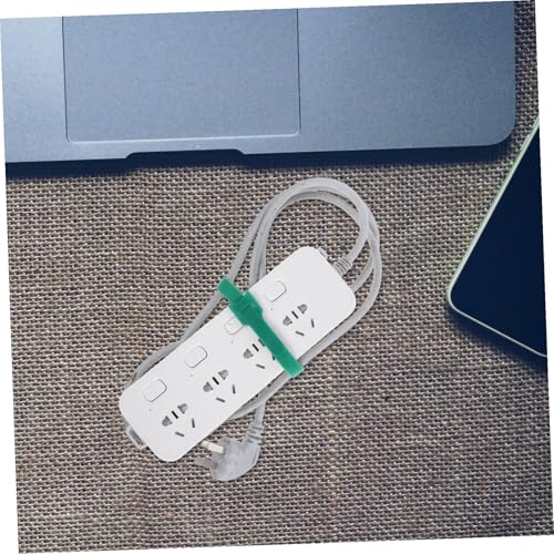 100 piezas Bridas reutilizables de gancho y lazo, organizador de cables para gestión de cables bajo escritorio, verde, 12x300mm miniatura 5
