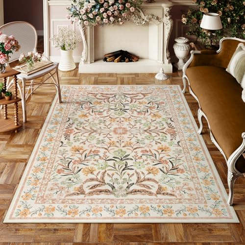 Lahome Fall Boho Washable Area Rugs 5x7 for Bedroom, Bohemian