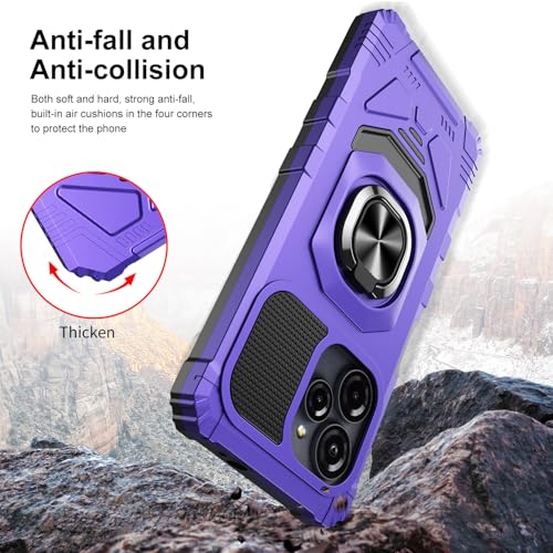 Coque BLU View Speed Ultra 5G violette de qualité supérieure avec verre - 4
