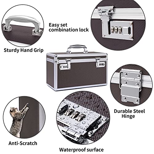 Boite à Code Hewei Works Boîte à Médicaments Verrouillable Avec étui De Rangement Portable, 24,9 X 15,2 X 17 Cm, Organiseur De Serrure à Médicaments Sans Danger Pour Les Enfants, Boîte De