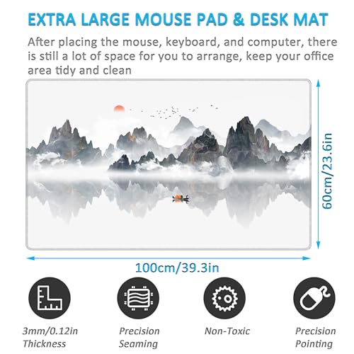 Tapis de bureau multifonction 100x60 cm idéal pour un espace net - 2