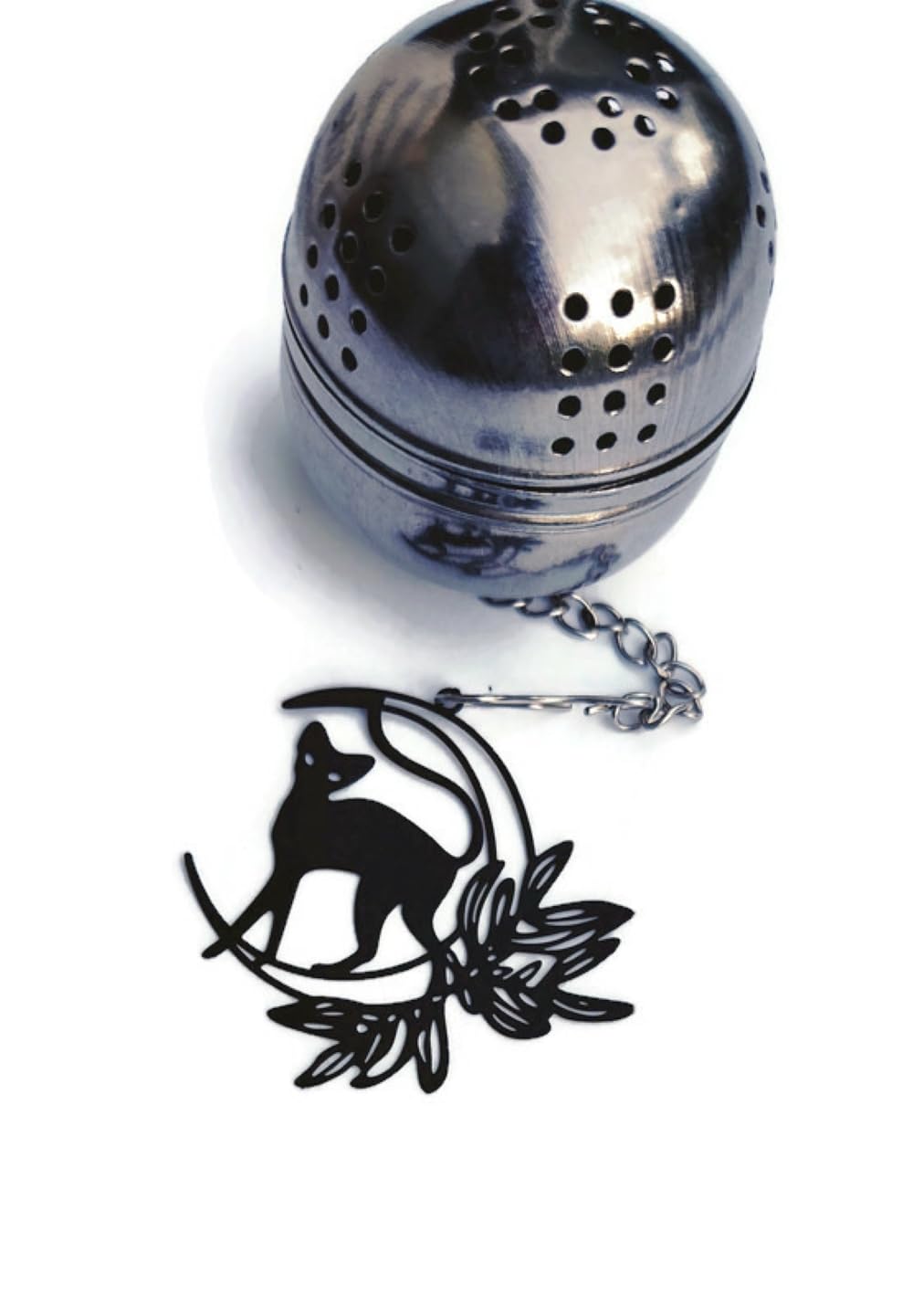 Black Cat Tea Infuser Mesh Ball for Tea Brewing in Cup