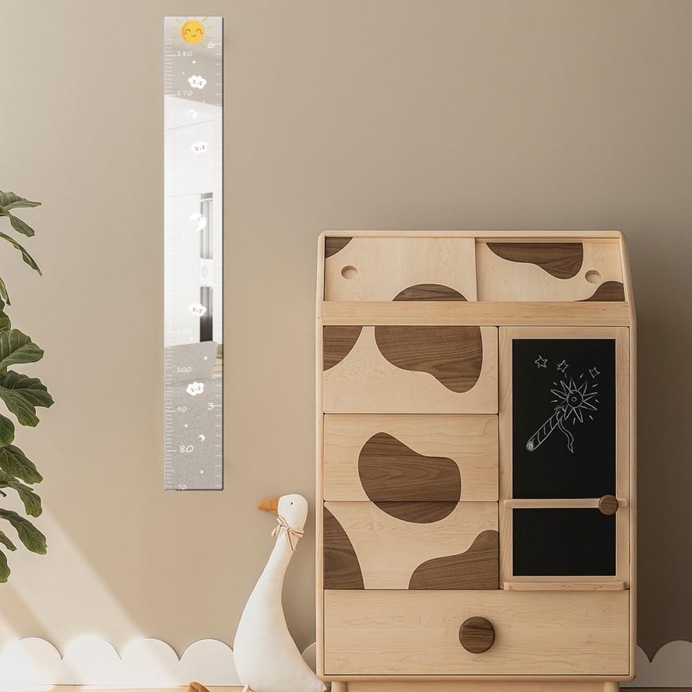Specchio del Grafico di Crescita per Bambini, Tabella Dell'altezza per Bambini, Vivaio Wall Decor Dress Up Center, Specchio per Bambini Infrangibile per Tutto Il Corpo per La Clinica della, C