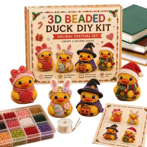 Kits de abalorios para joyería artesanal y bordado de pato para principiantes