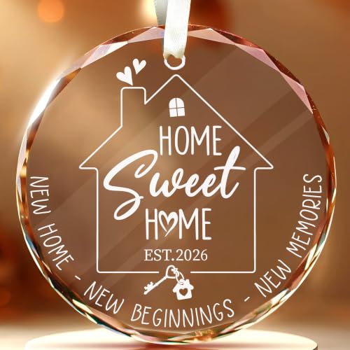Fastpeace Home Sweet Home Ornament 2026, New Home New Beginnings New Memories Christmas Ornament, Housewarming Gift for New Homeowners, First Christmas in New Home Decoration, Holiday Keepsake