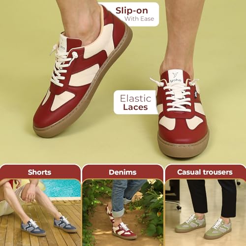 Image of YOHO Stride Men's Trendy Colour-Blocked Slip-On Sneakers (SoS)