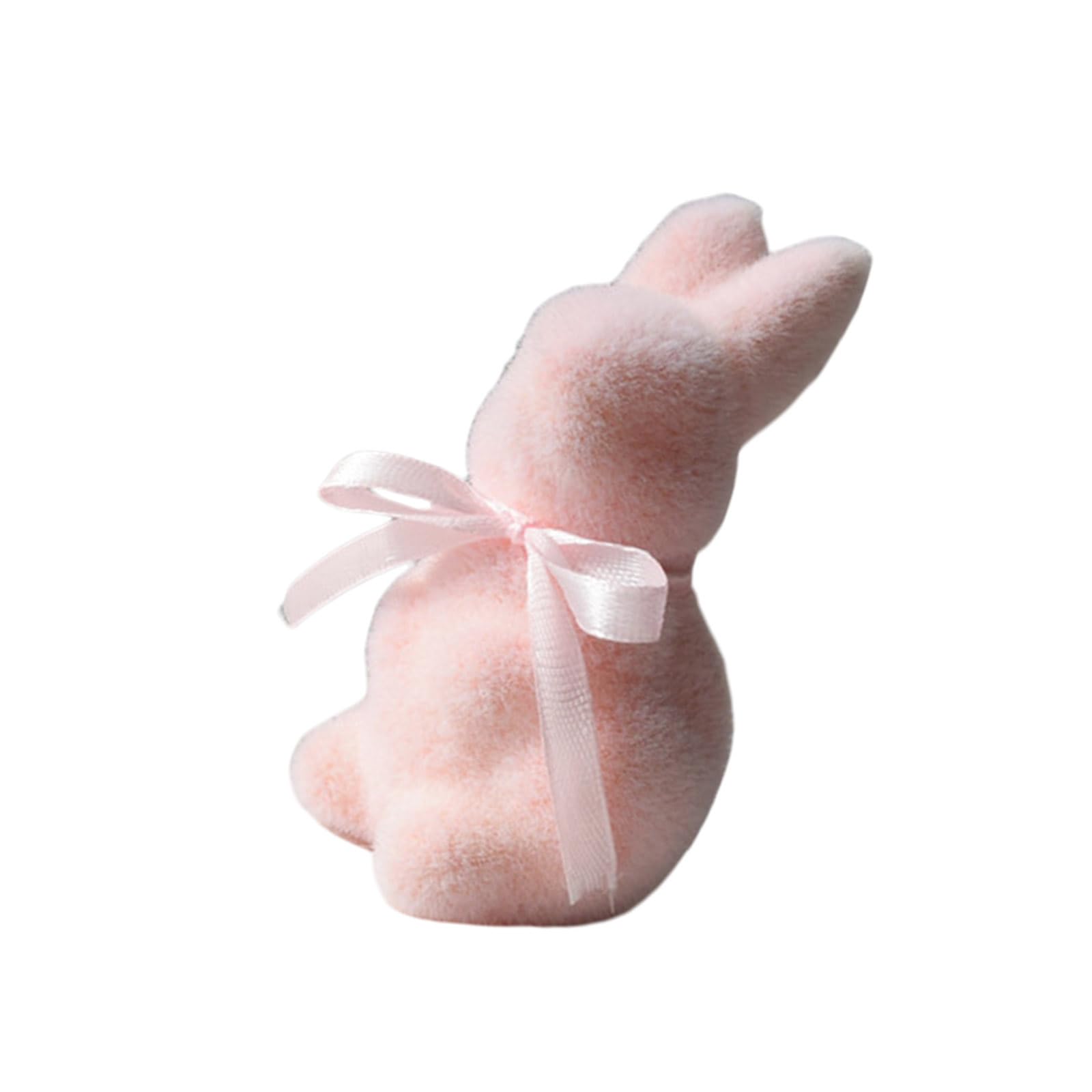 LUCKGONI Realistic Moss Covered Rabbits Statue Soft Plush Rabbits Decoration For Home Shelf Tabletop Party Display