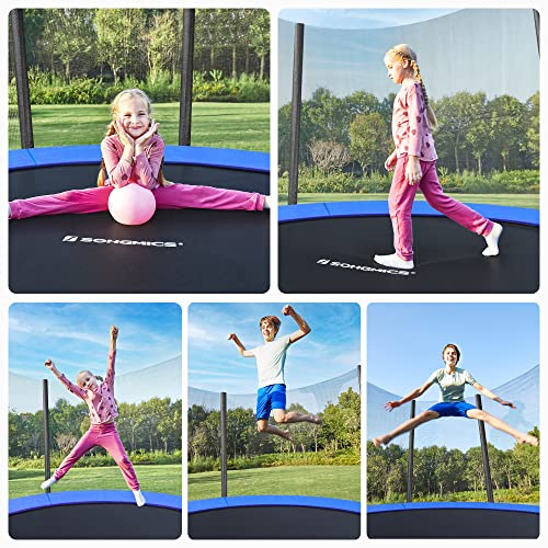 SONGMICS Trampolin Ø 183/244/305/366/427 cm, vom TÜV Rheinland GS-Zertifikat, rundes Gartentrampolin mit Sicherheitsnetz… – Bild 4
