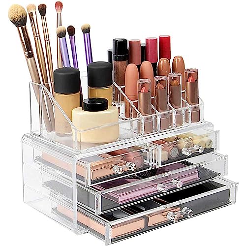 Organizador de maquiagem com gavetas