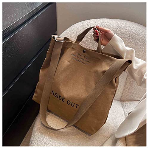 Bolso Tote de Lona para Mujer Grande Retro con Letras miniatura 4
