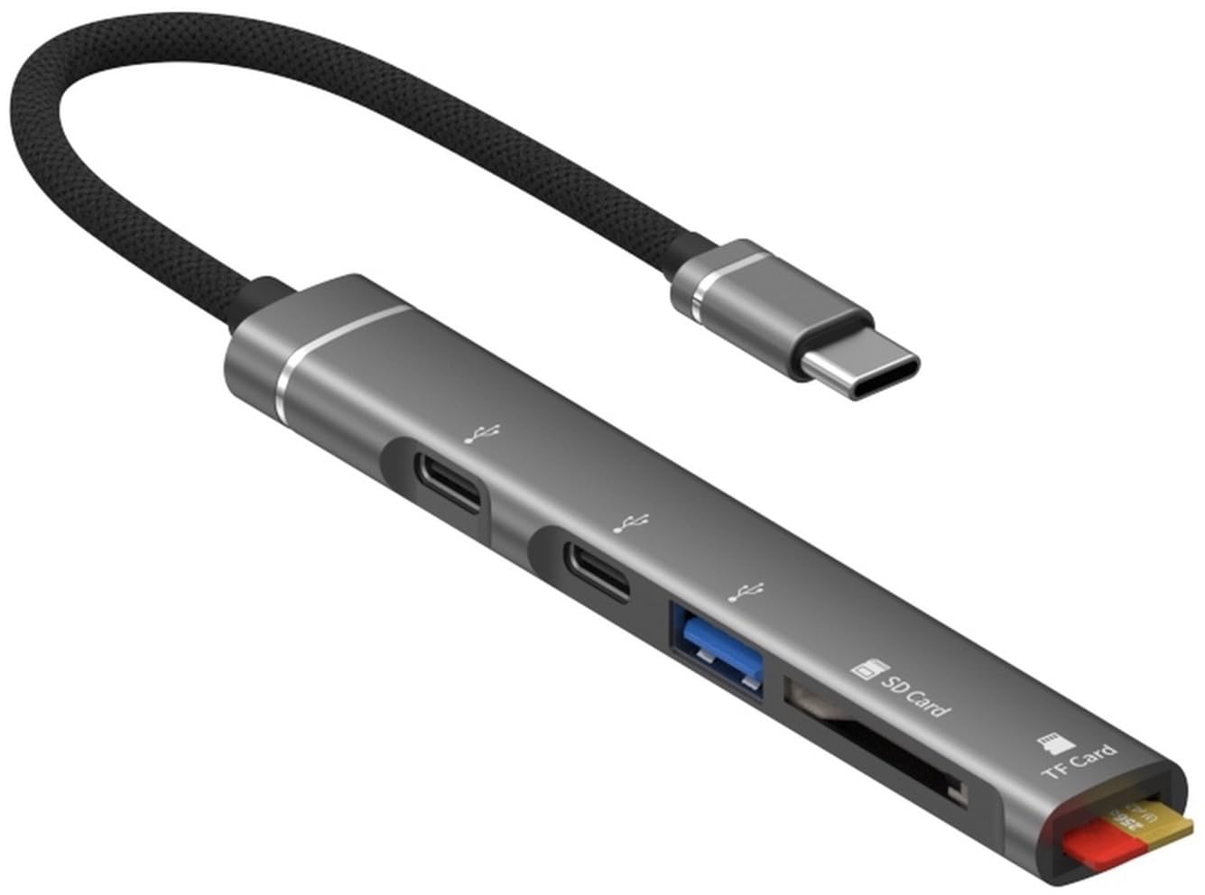 WHQ SDカードリーダー タイプC【2025年発売・小型・10g超軽量・OTG機能・同時読み取り・APP不要・ホットスワップ保護】USB3.0 急速 メモリカードリーダー USB-A/USB-C/FT/Type-C iOS Android 5Gbps高速データ転送 USBハブ 拡張アダプタ iPhone16/15 MacBook Pro/Air iPad Pro スマホ/ノートPC/タブレット用