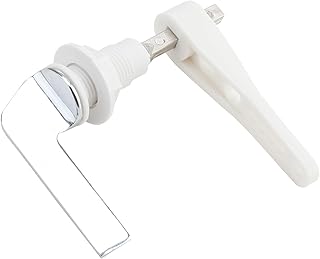 Ceramic Toilet Flush Handle Replacement, Alloy Split Toilet Handle Replacement Lever Kit Traditional Victorian Style Toilet Cistern Chrome Plated Handle Cistern Flush System Replacement for WC